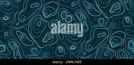 Abstract topographical map. Seamless topographic map lines, contour background. Geographic grid isolines pattern can be used for wallpaper, pattern fi Stock Vector