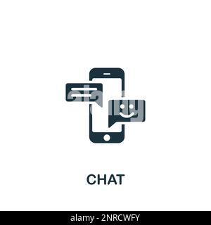 Chat icon. Monochrome simple sign from speech collection. Chat icon for logo, templates, web design and infographics. Stock Vector