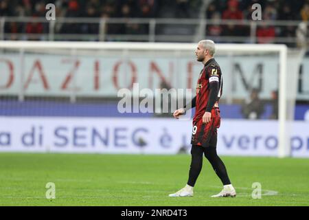 Milan, Italy. 26th Feb, 2023. Theo Hernandez #19 in the Serie A match between AC Milan and Atalanta Bergamo at the Stadio Giuseppe Meazza on February 26th 2023 in Milan, Italy Credit: Mickael Chavet/Alamy Live News Stock Photo