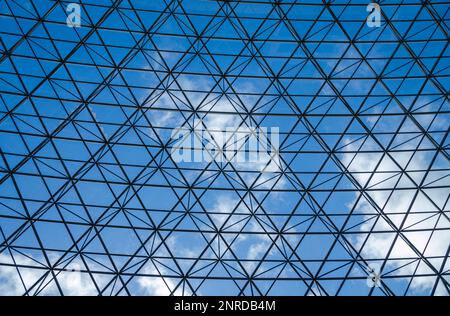 Belfast Northern Ireland, February 24 2023 - Glass roof on a shopping mall in the centre of Belfast bringing many tourists to the city Stock Photo