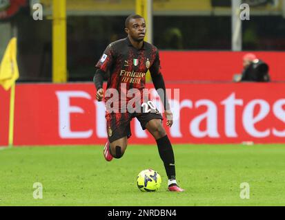 Milan, Italy. 26th Feb, 2023. Milan 26 February 2023 Stadio G Meazza  Italian Championship serie A Tim 2022/23 Ac Milan - Atalanta Bc In The Photo : Pierre Kalulu Ph Antonio Saia Credit: Christian Santi/Alamy Live News Stock Photo