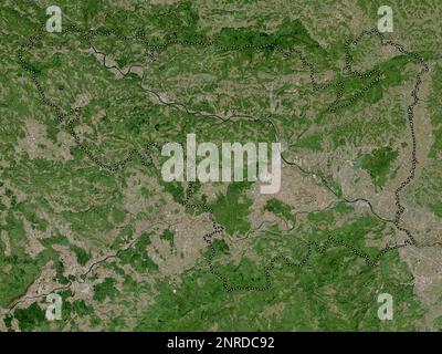 Spodnjeposavska, statistical region of Slovenia. High resolution satellite map Stock Photo