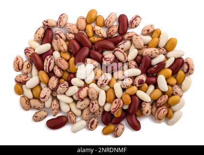 Mixed beans group isolated on white background Stock Photo