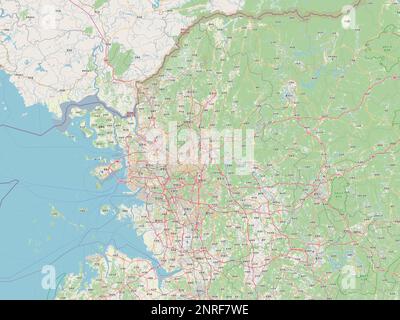 Gyeonggi-do, province of South Korea. Open Street Map Stock Photo