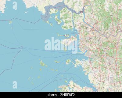 Incheon, metropolitan city of South Korea. Open Street Map Stock Photo