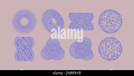 Abstract design elements. Geometrical shapes for design. Molecular grid. 3D vector illustration. Stock Vector