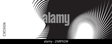 Black and white design. Cover design template. Abstract background. Design for banner, flyer, poster, cover or brochure. Vector illustration. Stock Vector