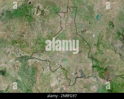 Upper Nile, state of South Sudan. High resolution satellite map Stock Photo