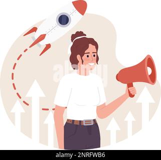Good marketing campaign flat concept vector spot illustration Stock Vector