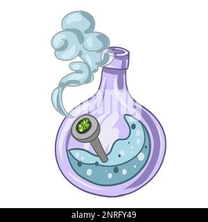 Bong for smoking weed. Smoking cannabis. vector marijuana Stock Vector