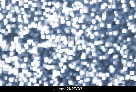 Abstract blue background design with rounded square shape lights in random geometric pattern. Defocused Lights and Dust Particles Stock Photo