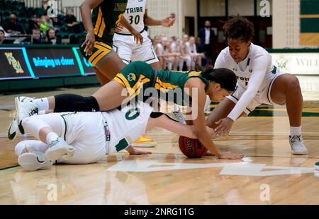 Norfolk State guard Armani Franklin 11 drives in for a score