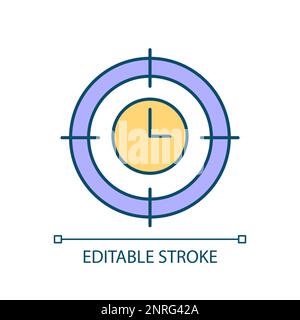 Focus time RGB color icon Stock Vector