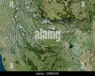 Ratnapura, district of Sri Lanka. High resolution satellite map Stock Photo