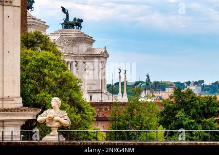 View of the Altare della Patria from Villa Aldobrandini, Rome, Italy Stock Photo