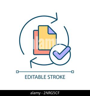 Successful update RGB color icon Stock Vector