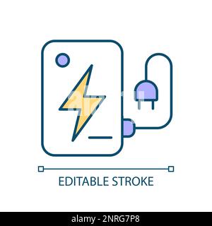 Portable charger RGB color icon Stock Vector