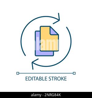 Regular backups RGB color icon Stock Vector