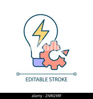 Power outage RGB color icon Stock Vector