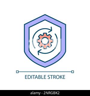 System security RGB color icon Stock Vector
