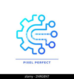 AIOps pixel perfect gradient linear vector icon Stock Vector