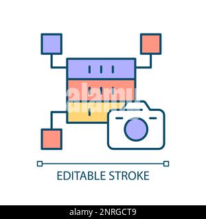 Data snapshot RGB color icon Stock Vector