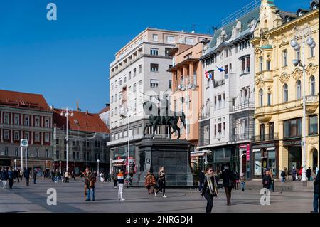 Ban Josip Jelačić Square, Zagreb, Croatia Stock Photo