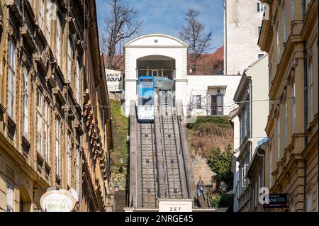 The Zagreb Funicular, Zagreb, Croatia Stock Photo