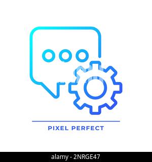 Message settings pixel perfect gradient linear vector icon Stock Vector