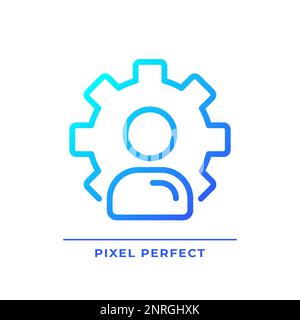 Account settings pixel perfect gradient linear vector icon Stock Vector