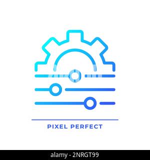 Adjustment pixel perfect gradient linear vector icon Stock Vector