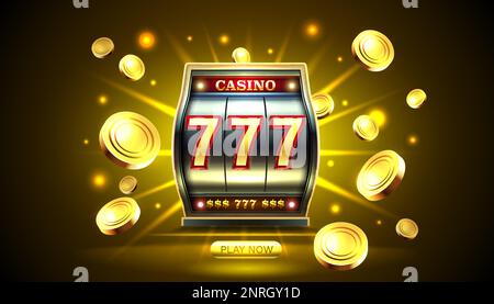 big win illustration Online Jackpot casino Slot machine banner in