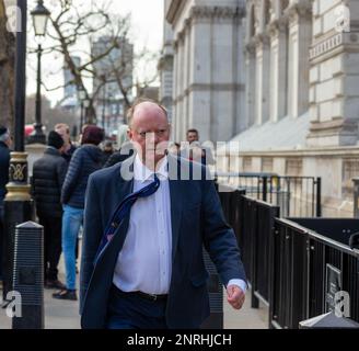London,UK,27th,Feb.2023 professor Chris Waitty seen outside Downing street in whitehall credit Richard Lincoln/alamy live News