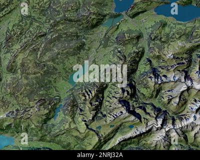 Obwalden, Canton Of Switzerland. High Resolution Satellite Map ...