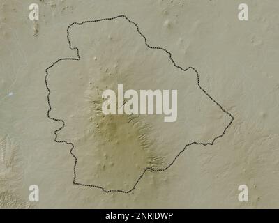 Suweida Map As Suwayda', province of Syria. Colored elevation map with lakes and ...