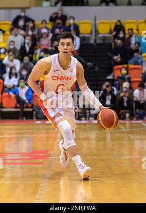 HONG KONG SAR,CHINA. FEBRUARY 23rd, 2023.  FIBA Basketball World Cup Asian Qualifiers, 2nd round Group F. China vs Kazakhstan at Tsuen Wan Sports Cent Stock Photo