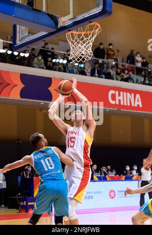 HONG KONG SAR,CHINA. FEBRUARY 23rd, 2023.  FIBA Basketball World Cup Asian Qualifiers, 2nd round Group F. China vs Kazakhstan at Tsuen Wan Sports Cent Stock Photo