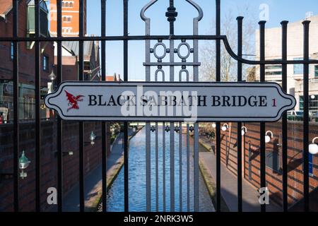 Black Sabbath Bridge on Broad Street, Birmingham Stock Photo