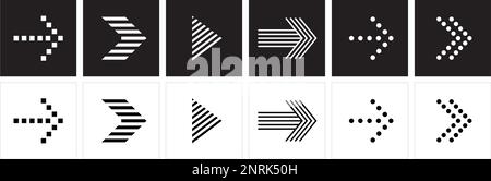 Unique arrow design vector. Isolated vector arrows symbol. Modern arrow icons. Stock Vector