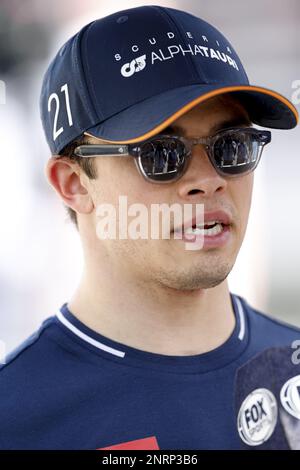 DE VRIES Nyck (ned), Scuderia AlphaTauri AT04, portrait during the Formula 1 Aramco pre-season testing 2023 of the 2023 FIA Formula One World Championship from February 23 to 25, 2023 on the Bahrain International Circuit, in Sakhir, Bahrain - Photo: DPPI/LiveMedia Stock Photo