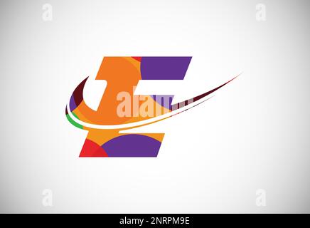 Polygonal low poly letter L with a swoosh logo. Modern vector logotype ...