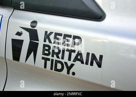 keep britain tidy logo on side of vehicle Stock Photo