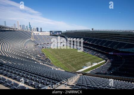 General view of Soldier field before a NFL football game between the Green  Bay Packers and Chicago Bears Sunday, Oct 17. 2021, in Chicago. (AP  Photo/Jeffrey Phelps Stock Photo - Alamy