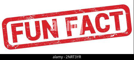 FUN FACT text written on red rectangle stamp sign. Stock Photo