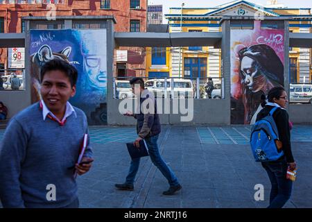 Plaza Camacho, La Paz, Bolivia Stock Photo