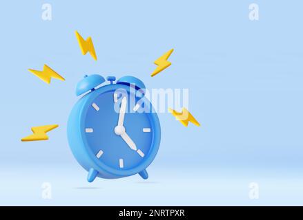 3d alarm clock Stock Vector