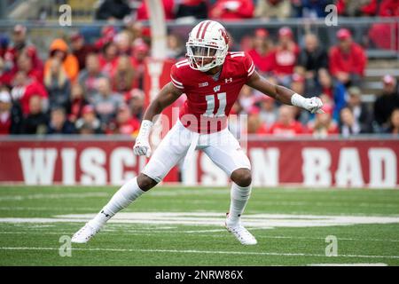 Wisconsin Badgers defensive back Alexander Smith 11 during an