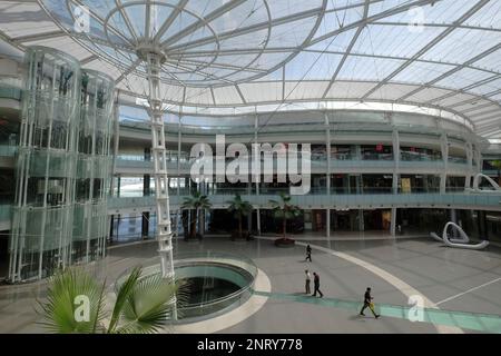 Abdali Shopping Mall next to Damac Tower condominium complex open air mall, Amman, Jordan Stock Photo