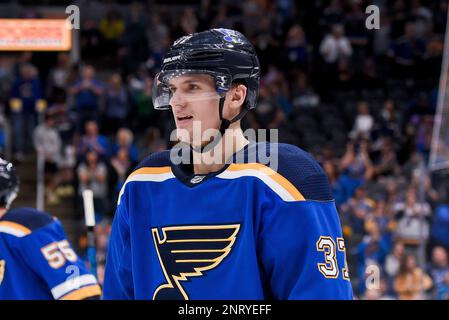 St. Louis Blues center Klim Kostin (37) in action against the