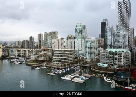 Granville Island and False Creek in Vancouver BC, Canada Stock Photo